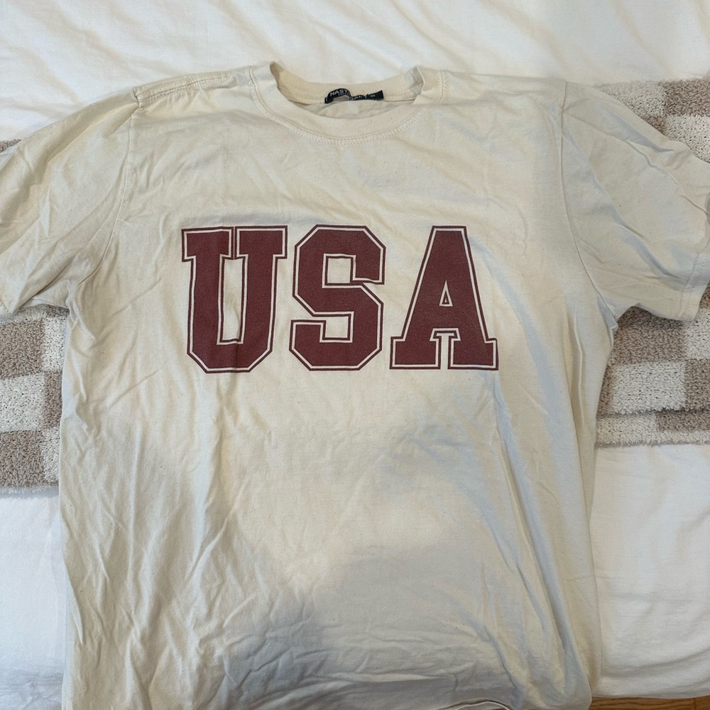 USA white graphic tee - nasty gal